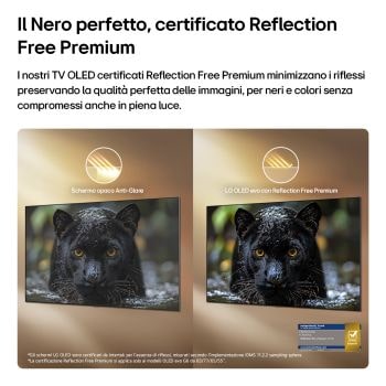 Certificato Reflection Free Premium TV OLED77G64LW 2026